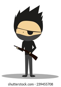 Doodle terrorist, bad guy - Full Color