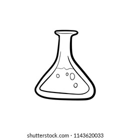 Doodle Test tube icon vector 