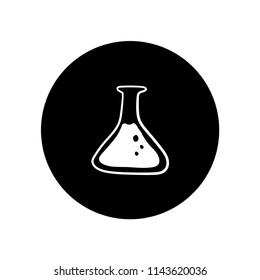 Doodle Test tube icon vector 