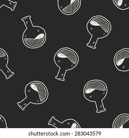 Doodle Test tube seamless pattern background