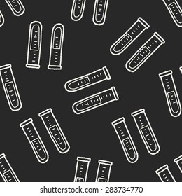 Doodle Test tube seamless pattern background