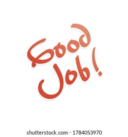 Doodle Text über gute Job-Konzept Idee. Vektorgrafik