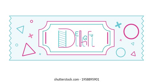 doodle text  "deligthful" design idea