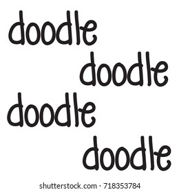 doodle text hand drawn lines, abstract
