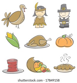 Doodle Thanksgiving Elements