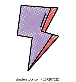 doodle thunder power weather danger sign