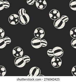 doodle toy ball seamless pattern background