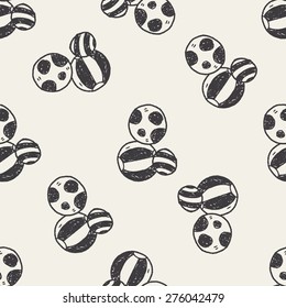 doodle toy ball seamless pattern background