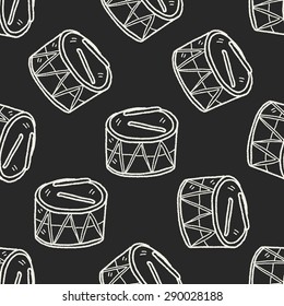 Doodle Toy Drum seamless pattern background