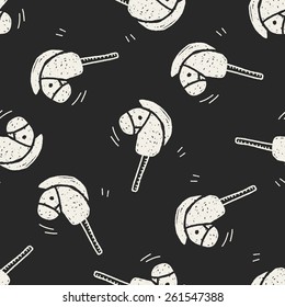 Doodle Toy horse seamless pattern background