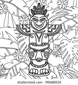 Doodle Traditional Tribal Totem