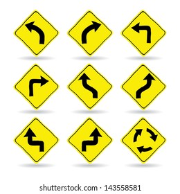 Doodle Traffic Signs, Vector Illustration EPS 10.