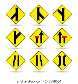 Doodle Traffic Signs, Vector Illustration EPS 10.