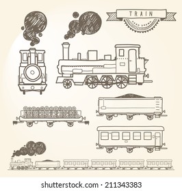 Doodle train. EPS8.