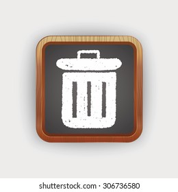  Doodle Trash can