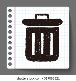  Doodle Trash can