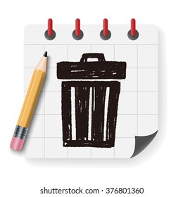 Doodle Trash can