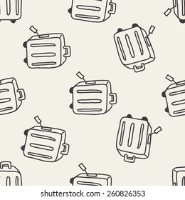 doodle Travel Bags seamless pattern background