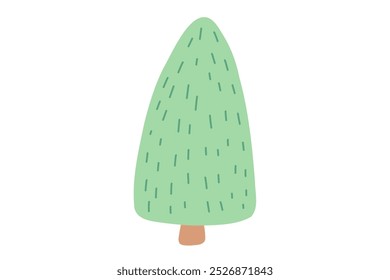 Rabiscar árvore. Árvore de Natal desenhada à mão. Natal doodle árvore ilustração vetor isolado em um fundo branco.