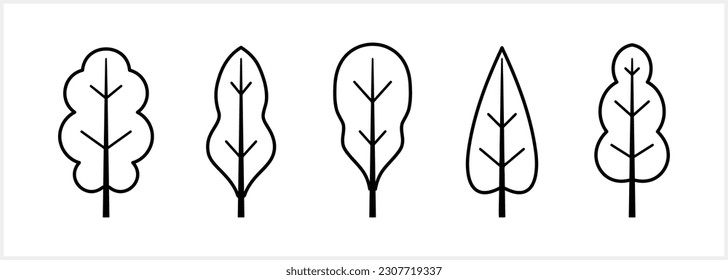 Doodle tree icon isolated. Sketch clipart Vector stock illustration. EPS 10