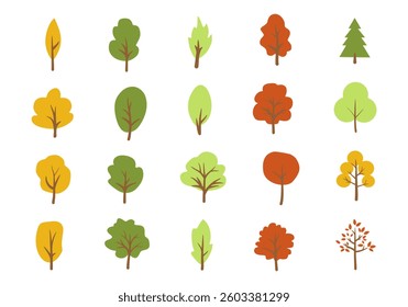 Doodle Tree illustration Element Set