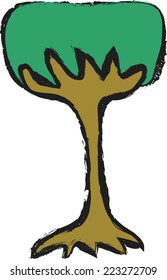 doodle tree vector