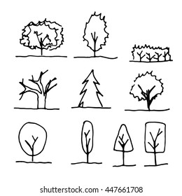 Doodle tree vector illustration