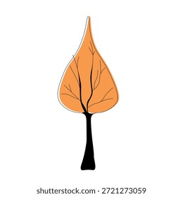Doodle trees. Isolated black and white icons on white background. Spring tree for your design. Vector symbol sign. Plants, landscape design. Eco idea concept.