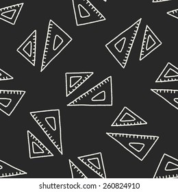 Doodle Triangle ruler seamless pattern background