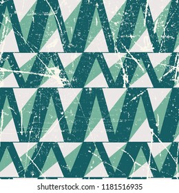 Doodle triangle seamless background. Abstract blue, grey and pink triangle pattern for card, invitation, wallpaper, album, scrapbook, holiday wrapping paper, textile fabric, garment, t-shirt etc