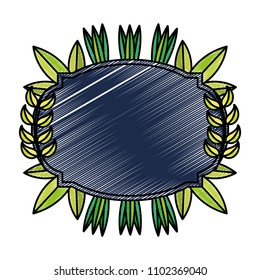 doodle tropical natural plants leaves style