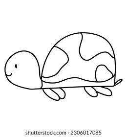 doodle of turtle, simple drawing of turtle ,  vector of turtle , turtle hand drawing
