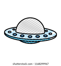 doodle ufo mystery object technology design