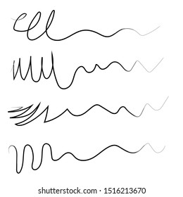 Doodle Underline Set Vector / Illustration