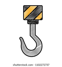 doodle urban crane hook object to construction