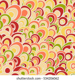 Doodle vector abstract seamless pattern, colorful background