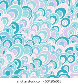 Doodle vector abstract seamless pattern, colorful background
