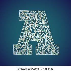 doodle vector alphabet letter a