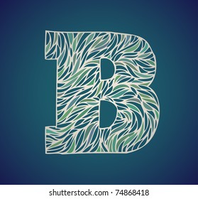 doodle vector alphabet letter b