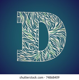 doodle vector alphabet letter d