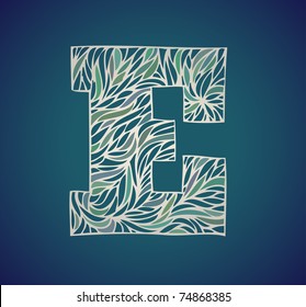 doodle vector alphabet letter e