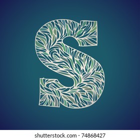 doodle vector alphabet letter s