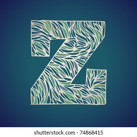 doodle vector alphabet letter z