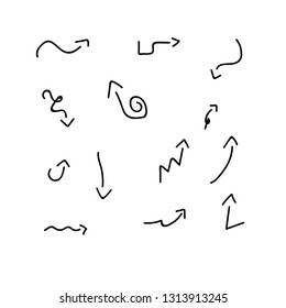Doodle Vector Arrow Set / Illustration