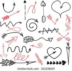 Doodle vector arrows