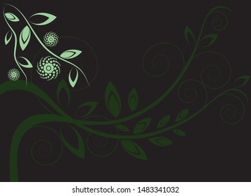 doodle vector background floral ornament