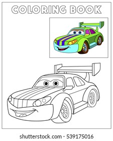 Caricatura de dibujos animados con vector de garabatos aislados en fondo blanco. Libro de colorear para la educación infantil.