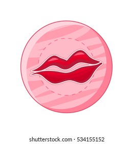 Doodle vector cartoon round icon