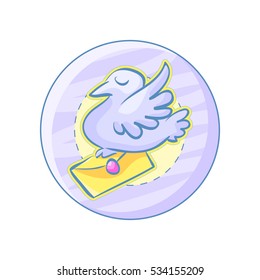 Doodle vector cartoon round icon