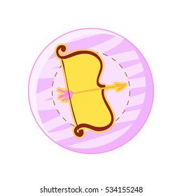 Doodle vector cartoon round icon